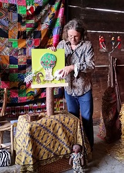 Erzählerkünstler mit Baum